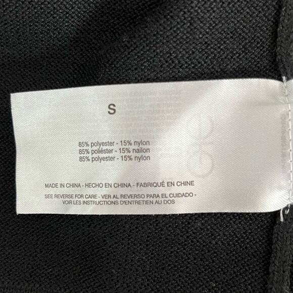 Ella Moss Karla Open Front Cozy Black Long Knit Cardigan Sweater Oversized Small - Picture 13 of 14